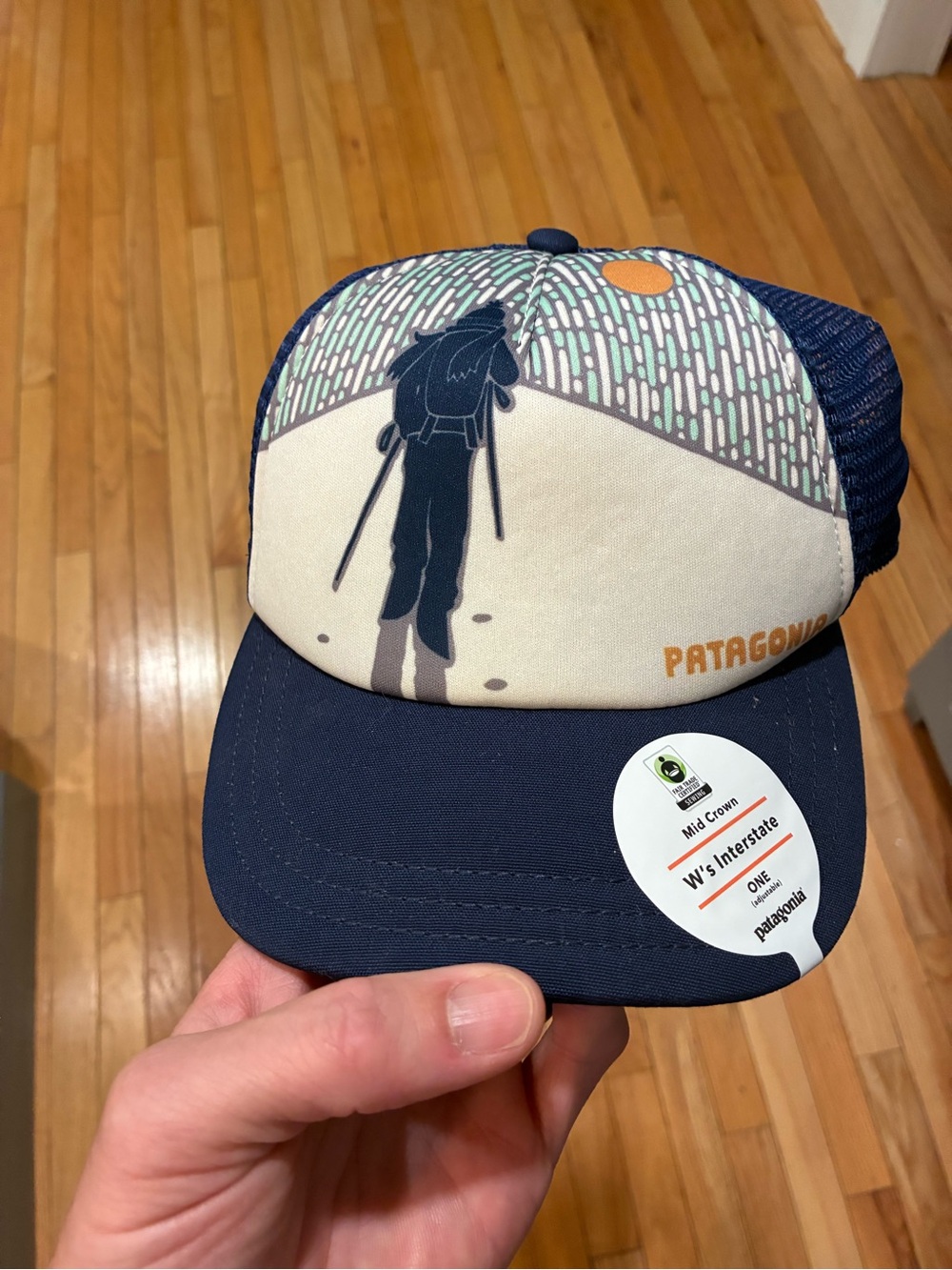 Vtg Patagonia Womens Interstate Climbing Backpacker Explorer Logo Trucker Hat